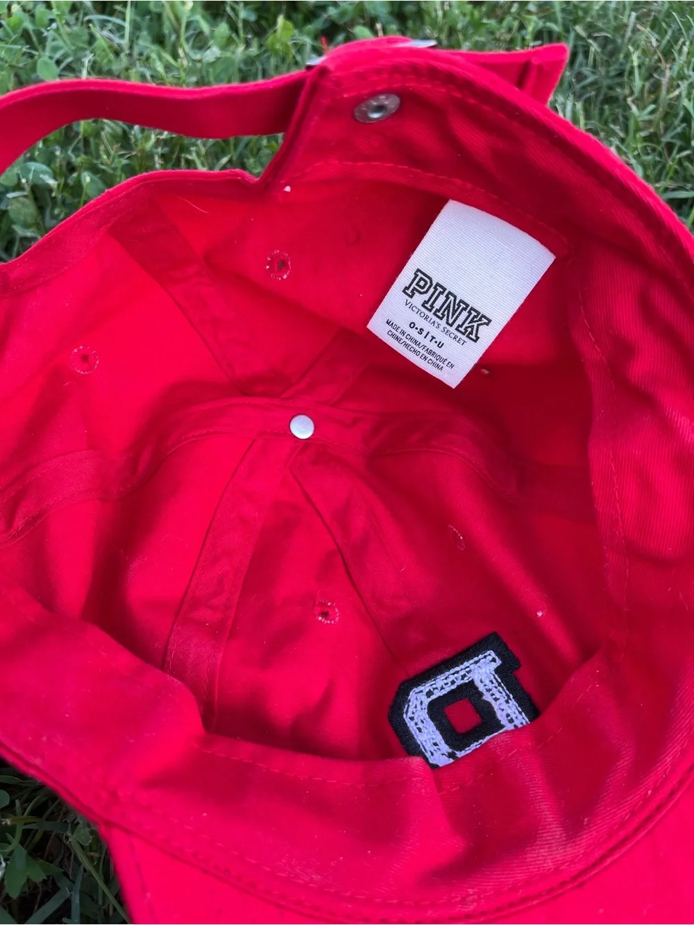 Victorias Secret Pink Cap “Red” Hat Adult Monogram Headwear